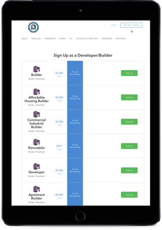 Customized signup forms and membership plans for your associations