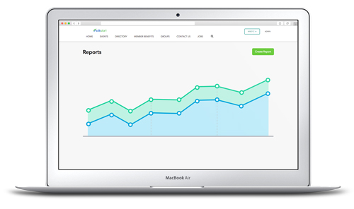 Create custom reports based on different member data metrics.