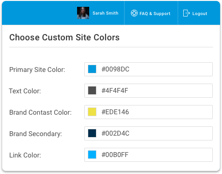 Membership widgets integrate with existing websites.