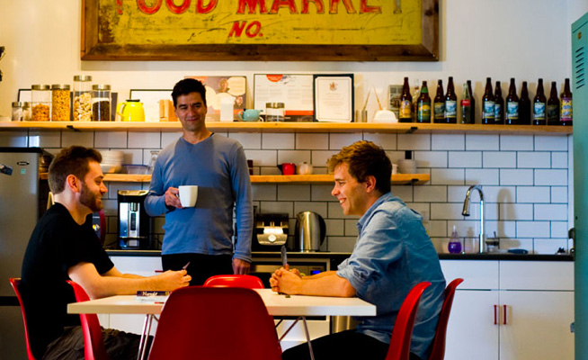 SilkStart team playing games - Jamie Starke, Tom Gogela, Paul Goertzen